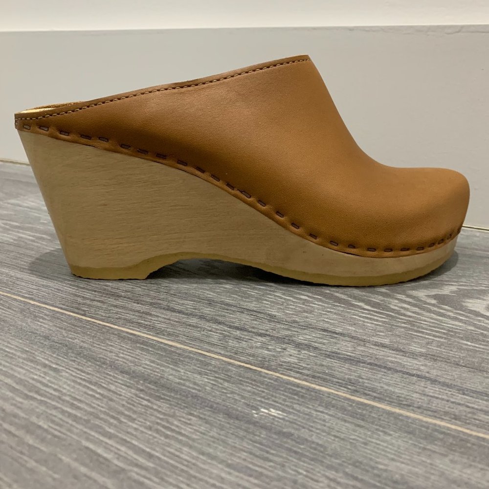 No.6 New School Clog Palomino Brown Leather 39